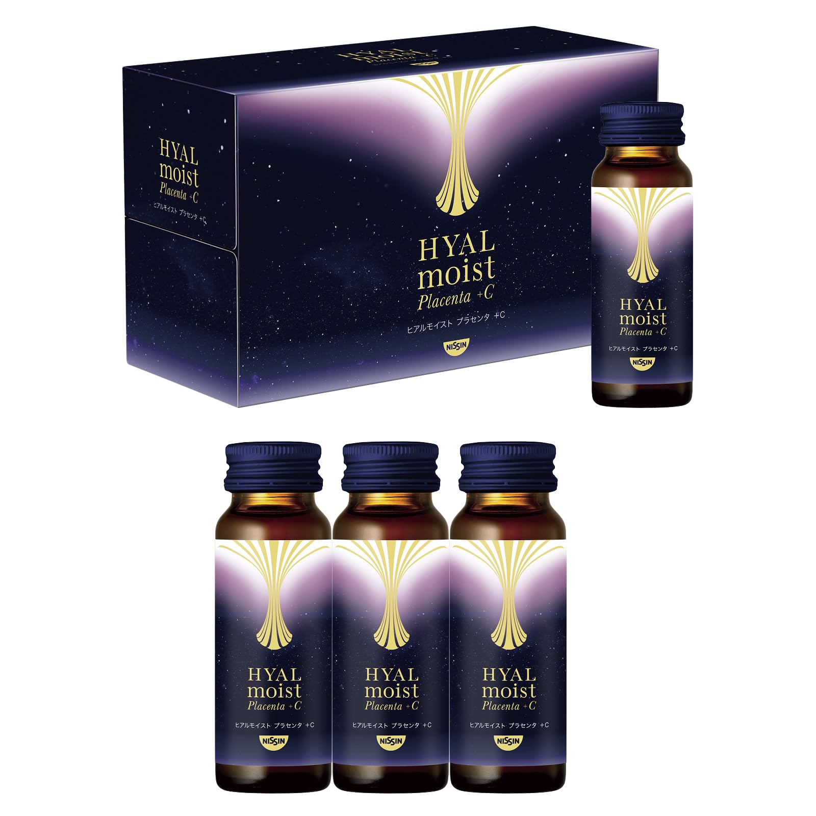 Amazon | 日清食品 ヒアルモイスト プラセンタ ＋C 50ml×10本＋3本